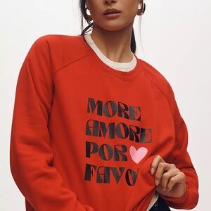 Anthropologie Oversized "More Amour Par Favor" sweatshirt